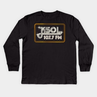 KSOL 107.7 SOUL Bay Area Defunct Radio Station Kids Long Sleeve T-Shirt